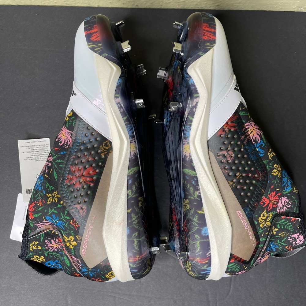 Adidas Adizero Impact+ Baseball Julio Rodriguez Size 10 Floral Cleats IH2728 nby - Picture 9 of 11